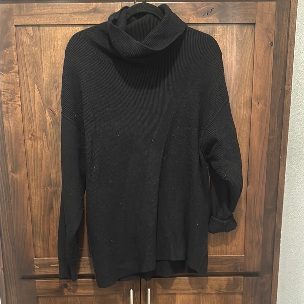 Free People Black Cowlneck Sweater | M | Worn